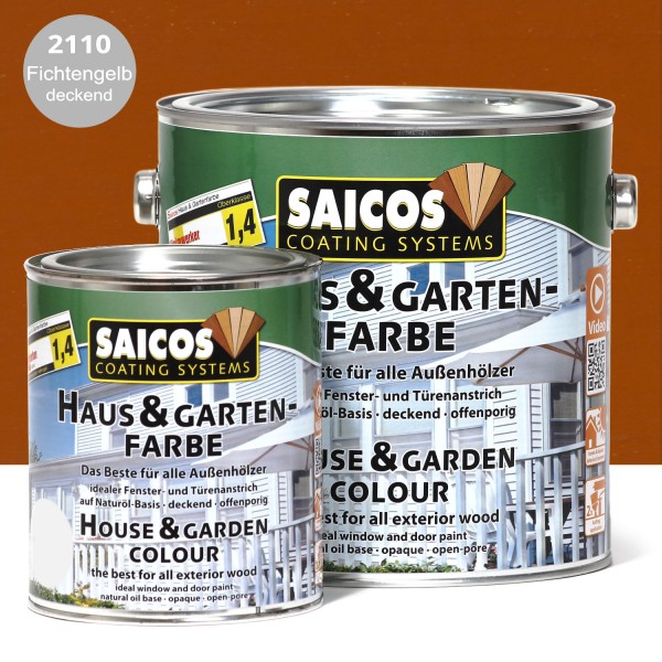 SAICOS Haus- & Gartenfarbe Fichtengelb deckend