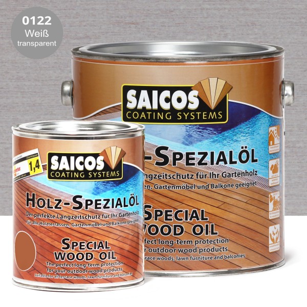 SAICOS Holz-Spezialöl Weiß transparent