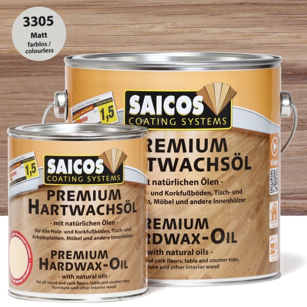 SAICOS Premium Hartwachsöl Matt farblos
